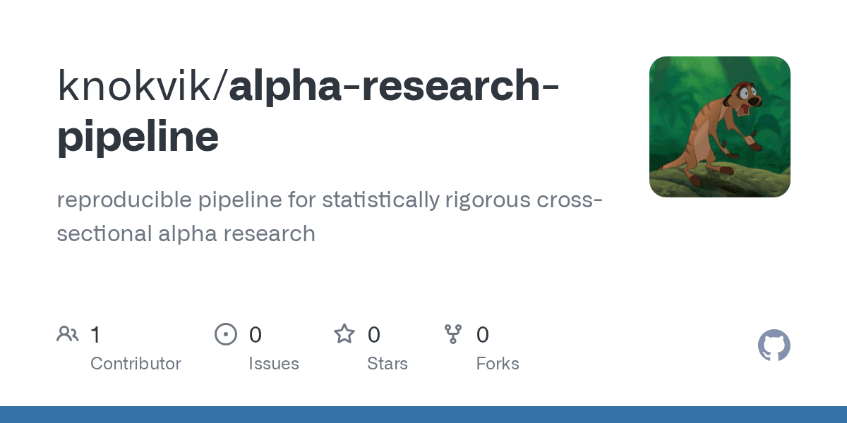 Alpha Research Pipeline preview